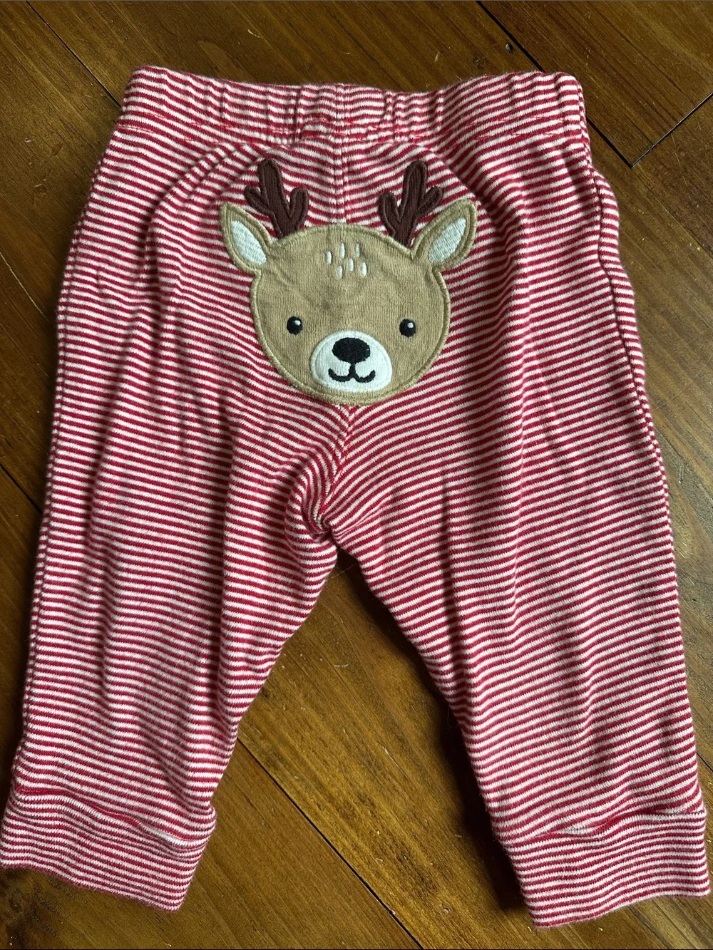 GAP Baby Red Infant Pants with White Deer Print